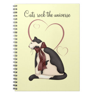 Kattunge med Hearts Bild Anteckningsbok Med Spiral