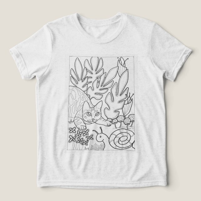 Kattunge med snigel t shirt (Design Framsida)