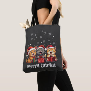 Kattunge Merry Catmas Tygkasse