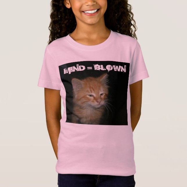 Kattunge ’MIND = BLOWN’ Girls Jersey T-Shirt (Framsida)
