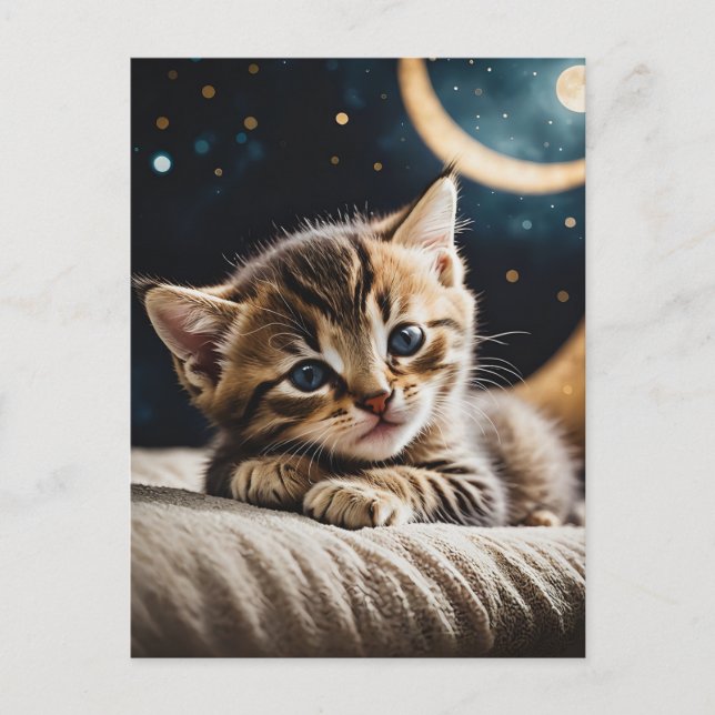 Kattunge Moonlight Vykort (Framsida)