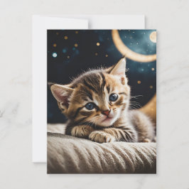 Kattunge Moonlight Vykort