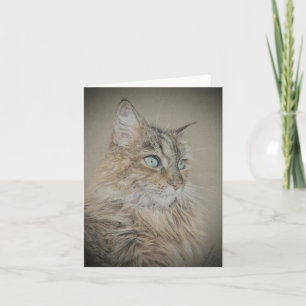Kattunge notecard kort