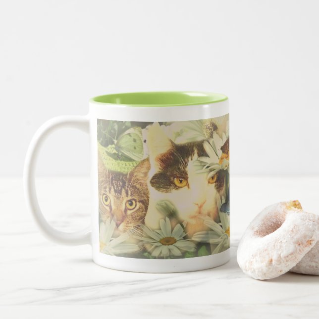 Kattunge och Butterflies Mugg (Med munk)