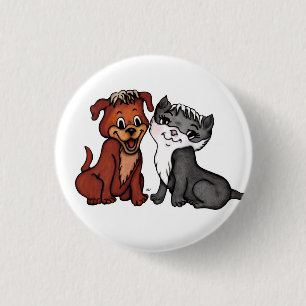 Kattunge och marionett knapp