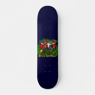 Kattunge och marionett, Lycklig Julafton Mini Skateboard Bräda 18,5 Cm