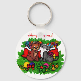 Kattunge och marionett, Lycklig Julafton Nyckelring