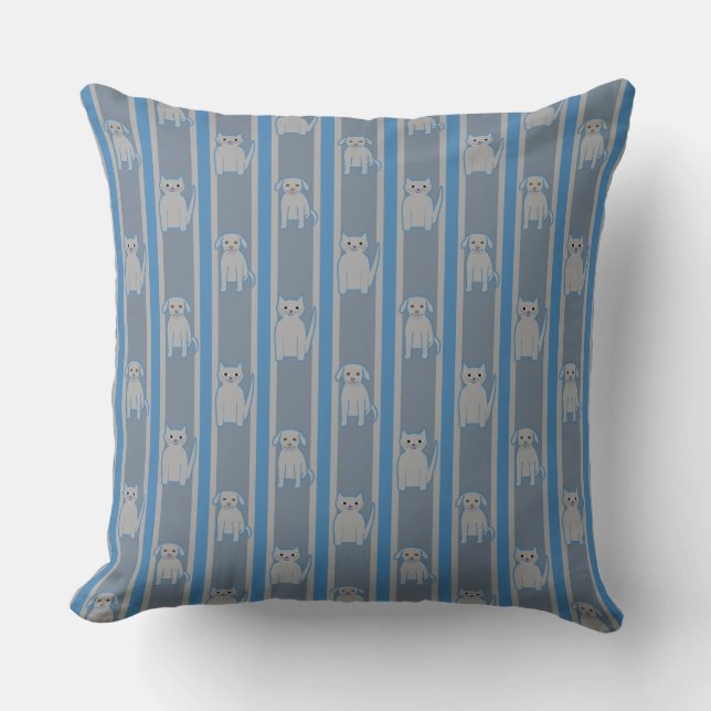 Kattunge och marionettstripe kudde (Framsida)