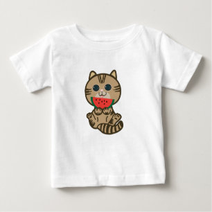 kattunge och vattenmelon t shirt