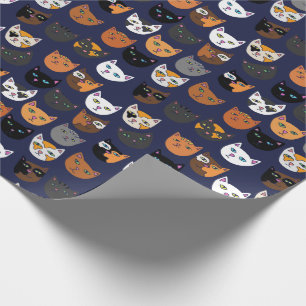 Kattunge överallt mönster presentpapper