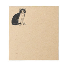 Kattunge på Brun Papper Fin Konst