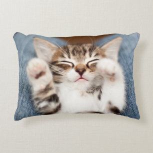 Kattunge på min varv prydnadskudde