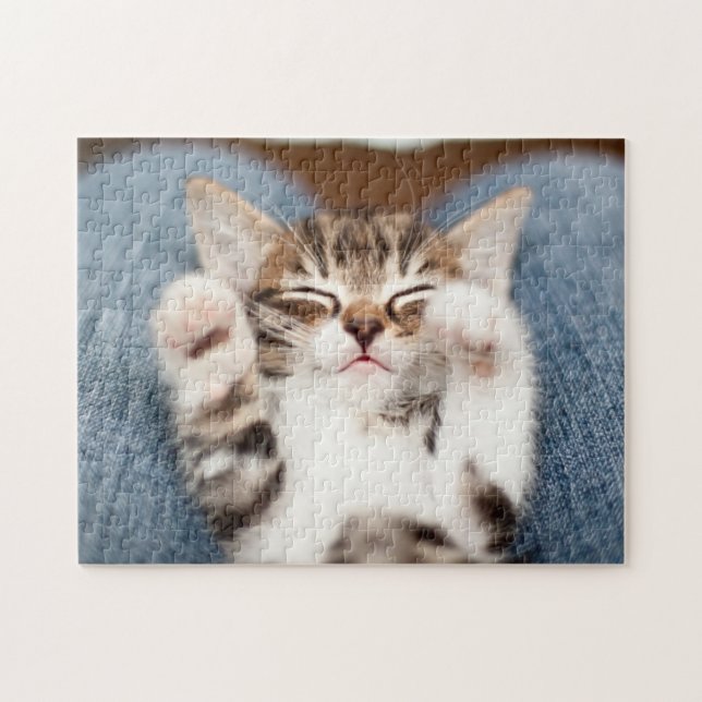 Kattunge på min varv pussel (Horisontell)