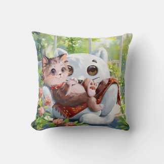 Kattunge på soffan kudde