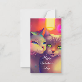 Kattunge par ungar valentine anteckningskort