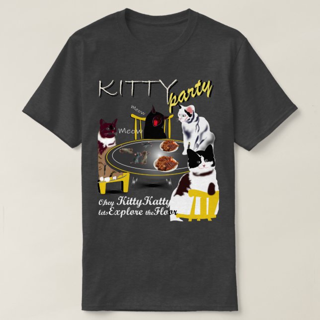 Kattunge Party med Kattunge T Shirt (Design framsida)