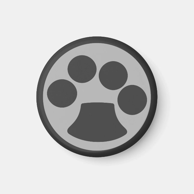 Kattunge Paw-utskrift Magnet (Framsidan)