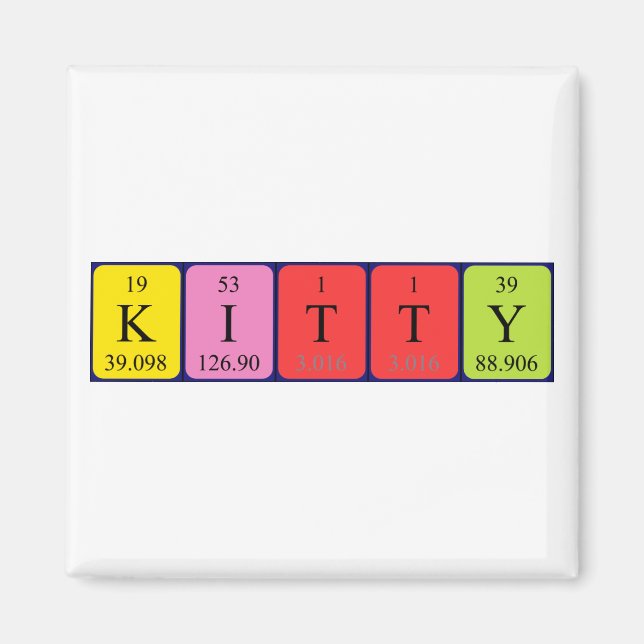 Kattunge periodisk magnet bord namn (Framsidan)
