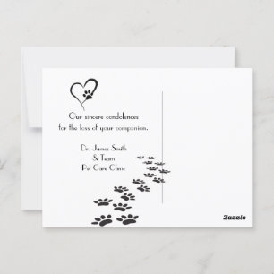 Kattunge Pet-förlustsympati från Vet Vykort