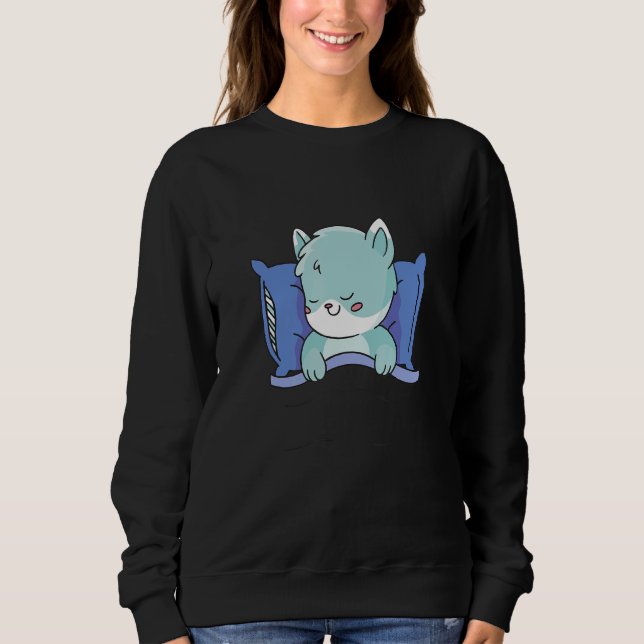 Kattunge Pet Sleeping Cute Kitten Cat T Shirt (Framsida)