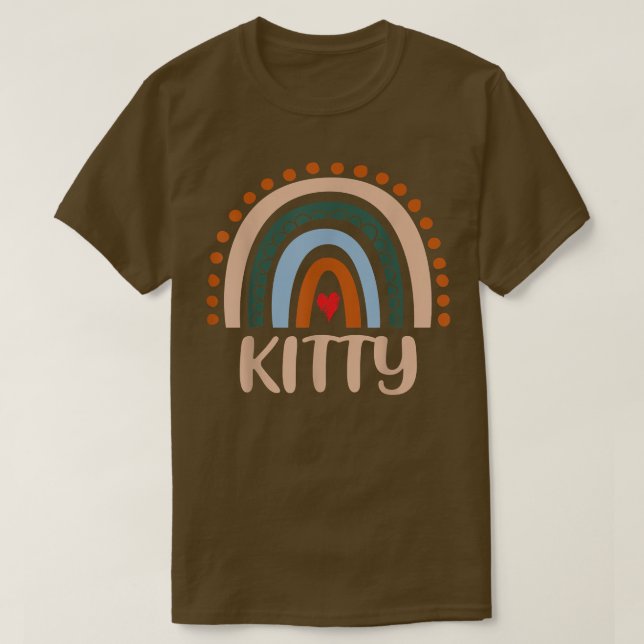 Kattunge Rainbow Grandma Cute Mors dag Funny Kattu T Shirt (Design framsida)