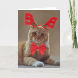 Kattunge Reindeer jul Helgkort