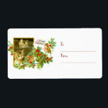 Kattunge & Robin | Från julklapp Fraktsedel<br><div class="desc">En underbar vintage till jul,  har två kattunge,  en rovfågel och ett kullerbär. Underbar Gift-idé för katter älskare.</div>