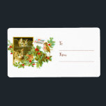 Kattunge & Robin | Från julklapp Fraktsedel<br><div class="desc">En underbar vintage till jul,  har två kattunge,  en rovfågel och ett kullerbär. Underbar Gift-idé för katter älskare.</div>
