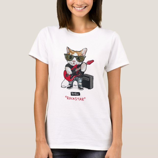 Kattunge Rockstar T-Shirt (Framsida)