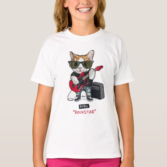 Kattunge Rockstar T-Shirt (Framsida)