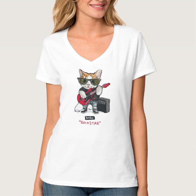 Kattunge Rockstar T-Shirt (Framsida)