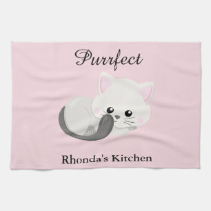 Kattunge Rosa Kökshandduk