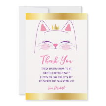 Kattunge Rosa och Guld Födelsedagsfest