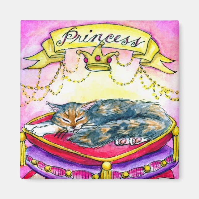 Kattunge rosa princess magnet (Framsidan)