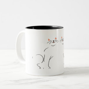 Kattunge röstar kattunge färdigt svart Två-Tonad mugg
