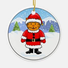 Kattunge Santa Ornament