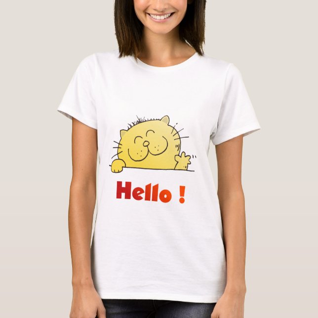 Kattunge Says Hej T-shirt (Framsida)