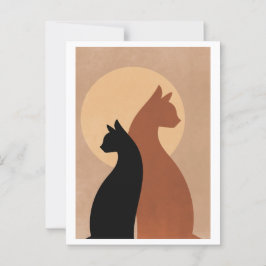 Kattunge Silhouettes Vykort