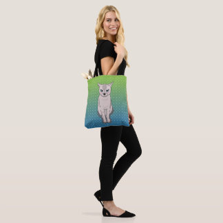 Kattunge Sitta Turquise Tote Bag Tygkasse