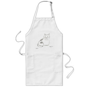 Kattunge Sketch Apron Långt Förkläde