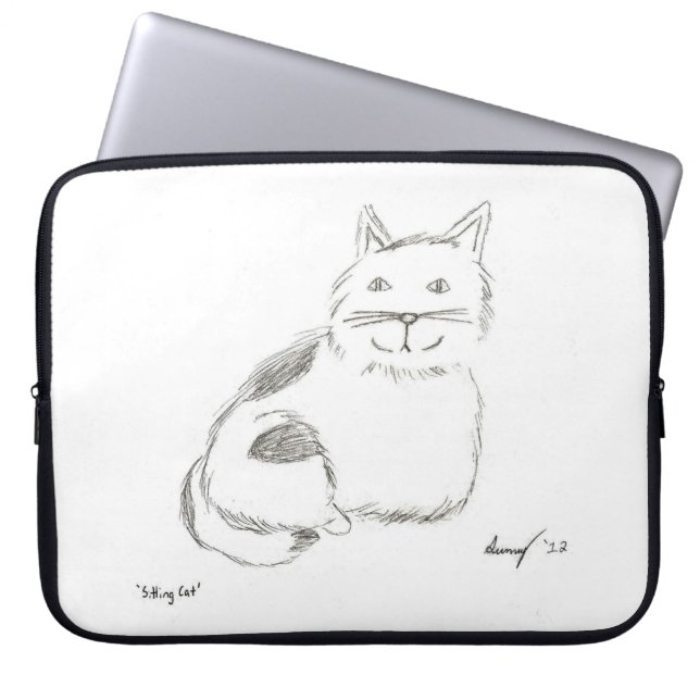 Kattunge Sketch Laptop sleeve (Framsidan)