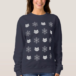 kattunge Snowflake-jultröja T Shirt