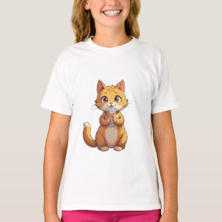 Kattunge som dricker kaffe t shirt