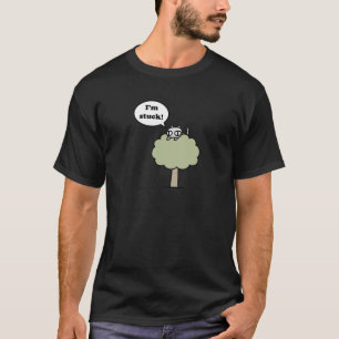 Kattunge som klibbas i träd t shirt