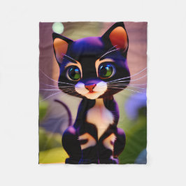 Kattunge Sötnos Fleecefilt