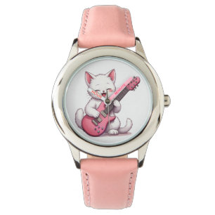 Kattunge spelar gitarr armbandsur