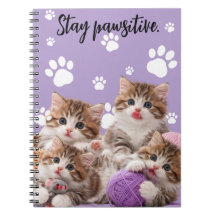 Kattunge Stanna Positivt Anteckningsbok