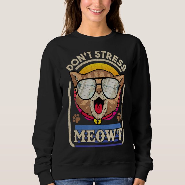 Kattunge Stressar inte kött för katt T Shirt (Framsida)