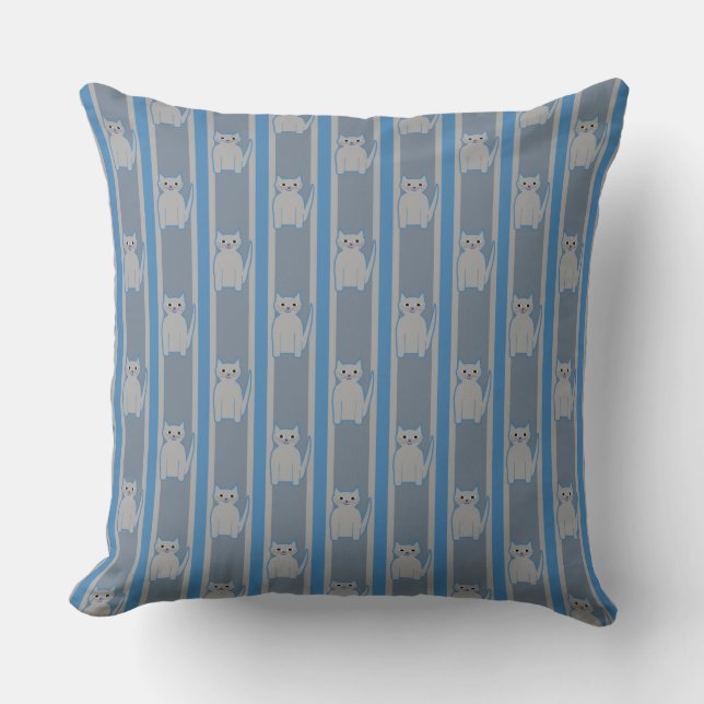 Kattunge Stripe Kudde (Framsida)