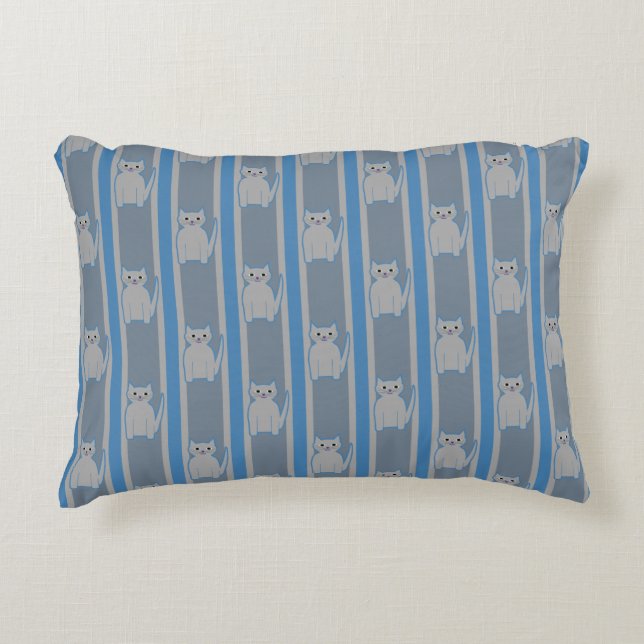 Kattunge Stripe Prydnadskudde (Framsidan)